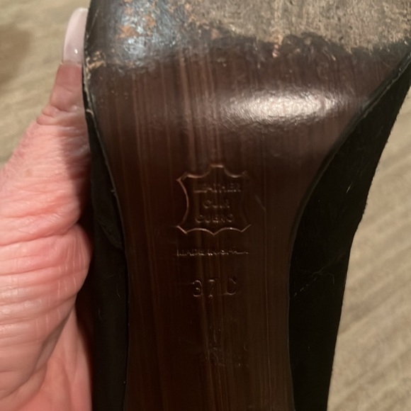 Kate Kuba, suade, patten and leather heels, size EU 37 (US size 6) - Picture 7 of 8